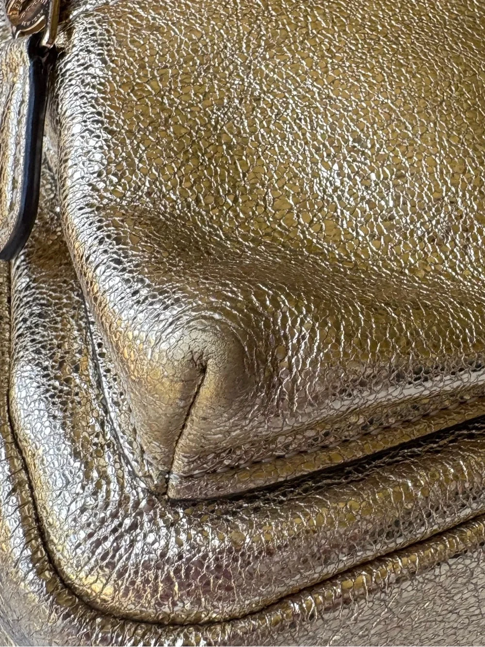 Coach Mini Charlie Backpack Gold Crinkle - Picture 8 of 11